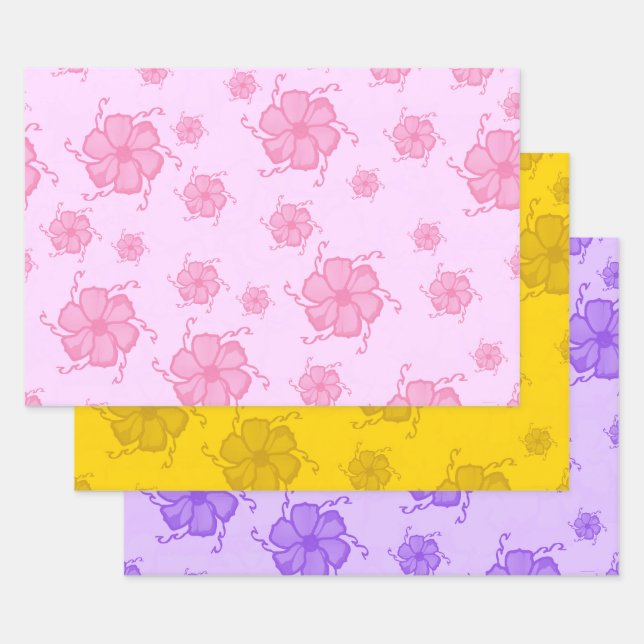 Papier cadeau Floral Festive Tropics PYP (Lot)