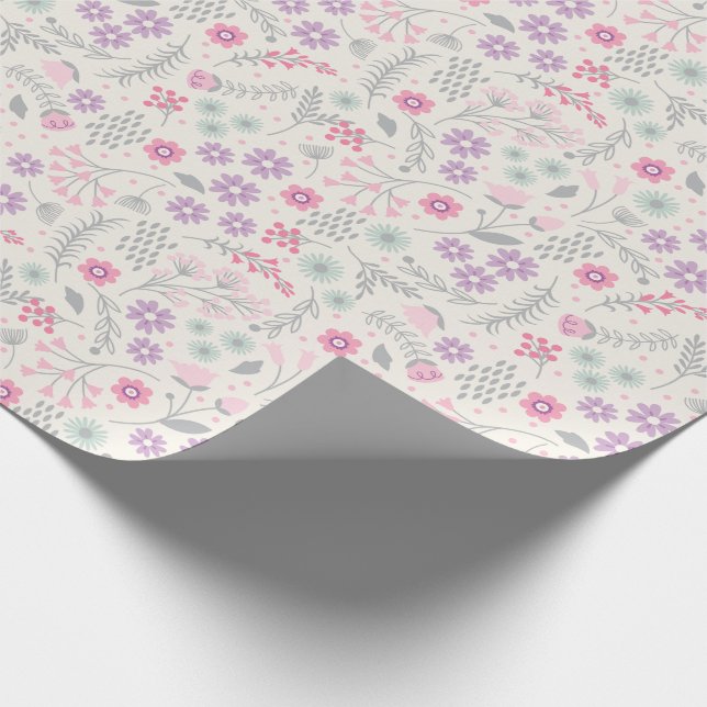 Papier Cadeau Floral fille (Coin)