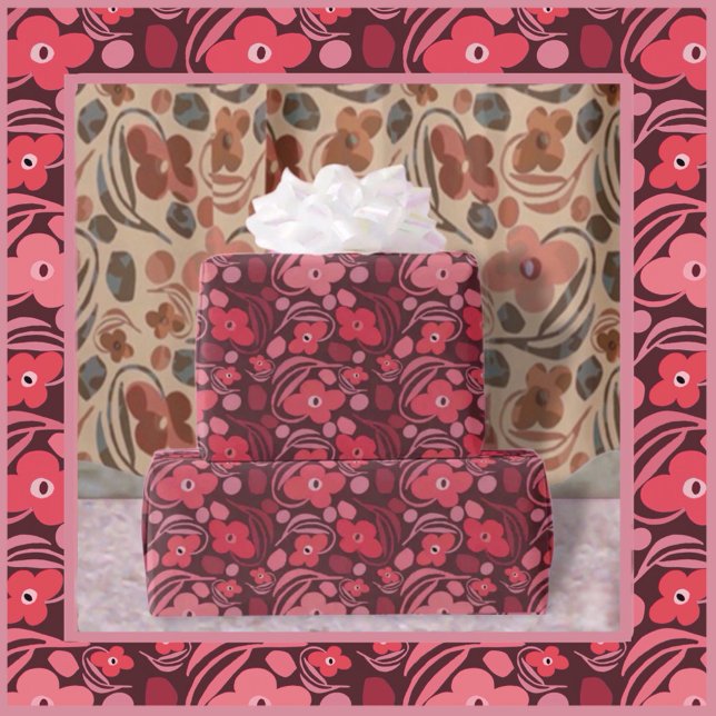 Papier Cadeau Floral rétro (Créateur téléchargé)