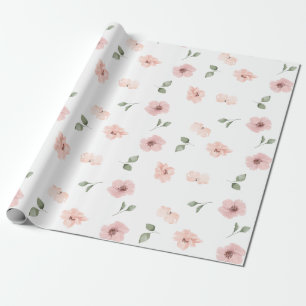 Papier Cadeau Floral rougissez
