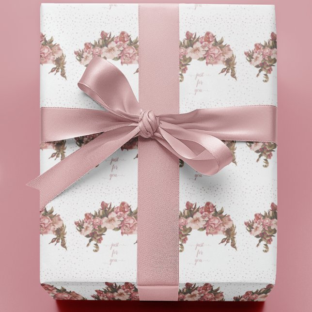 Papier Cadeau Floral rustique Mauve (Créateur téléchargé)