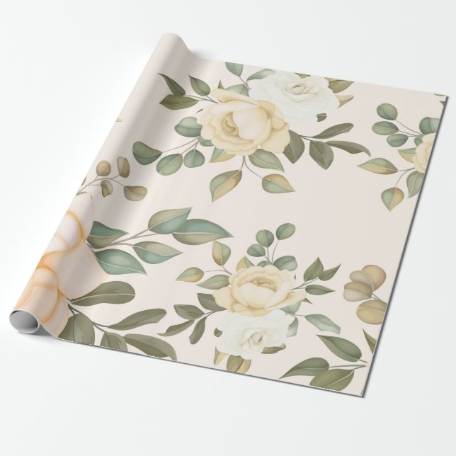 Papier Cadeau floral tendance (Déroulé)