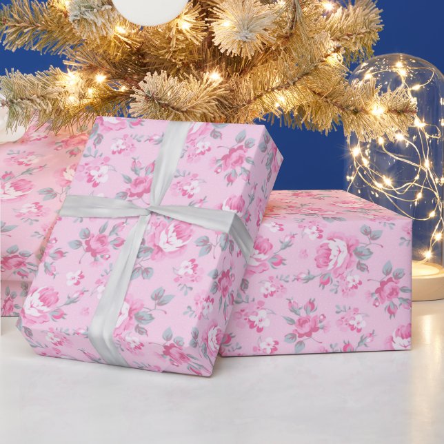Papier Cadeau Floral tendance élégant moderne (Vacances)