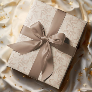 Papier Cadeau Floral Vintage Romance Feuille Motif