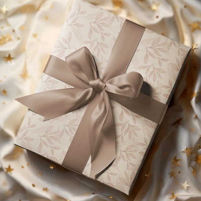 Papier Cadeau Floral Vintage Romance Feuille Motif (Créateur téléchargé)