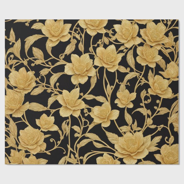 Papier Cadeau Floral Wrapping Paper (Plat)