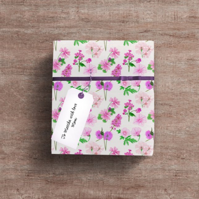 Papier Cadeau Floral Wrapping Paper - Papel de regalo con flores (Créateur téléchargé)