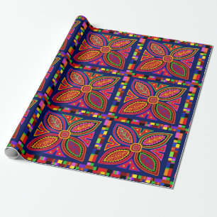 Papier Cadeau Flore de Kuna Indian Mola