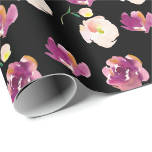 Papier Cadeau Flore de la pêche de la Bourgogne noire