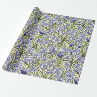 Papier Cadeau Flore Motif Fleurs bleues