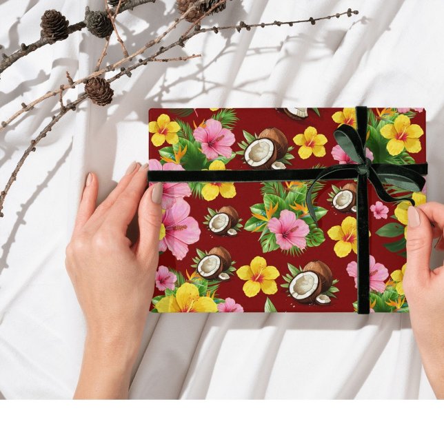 Papier Cadeau Flore tropicale (Créateur téléchargé)