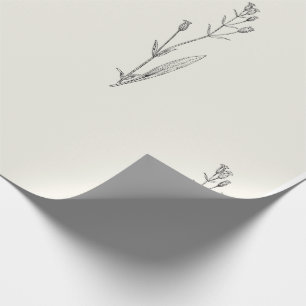 Papier Cadeau Flore Vintage minimale élégante