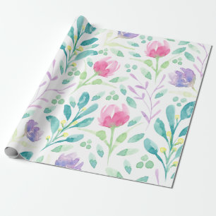 Papier Cadeau Flores de la Vaine dans l'Aquarelle