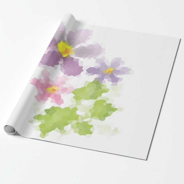 Papier Cadeau Flower mosaic (Déroulé)