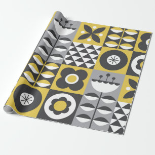 Papier Cadeau Flower seamless pattern design. Scandinavian style