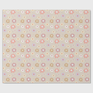 Papier Cadeau Flower Smiley Wrapping Paper