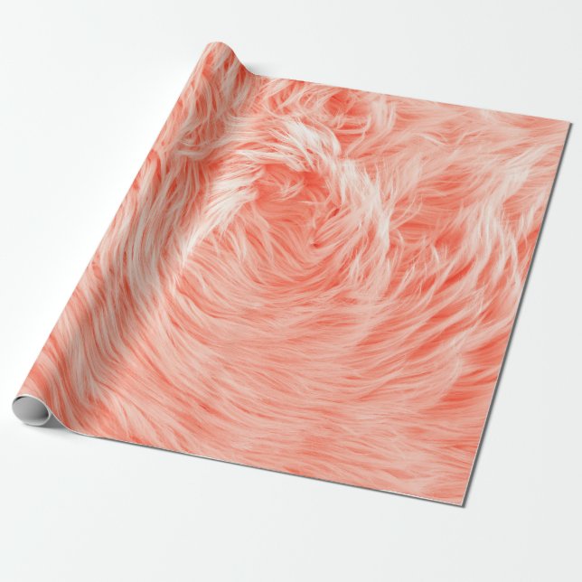 Papier Cadeau Fluffy fausse fourrure textile (Déroulé)