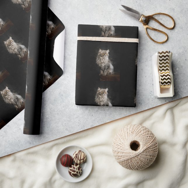 Papier Cadeau Fluffy Gris (Artisanat)