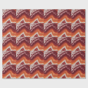 Papier Cadeau fluide orange et burgundi