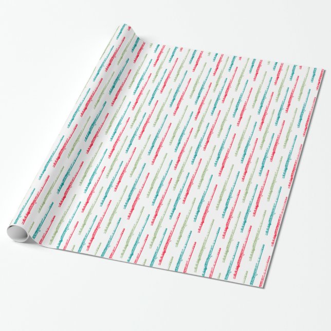 Papier Cadeau Flûtes multicolores (Déroulé)