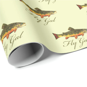 Papier Cadeau Fly Fishing Fly Gal pour les femmes