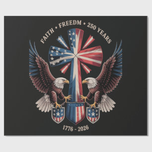 Papier Cadeau Foi Liberté 250 Ans 250e Anniversaire États-Unis