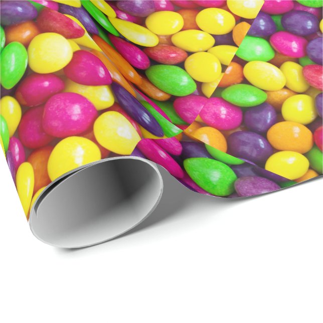 Papier Cadeau Fond de bonbons (Coin rond)
