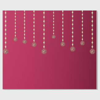 Papier Cadeau Fond de Diwali avec Diya Suspendu de Luxe