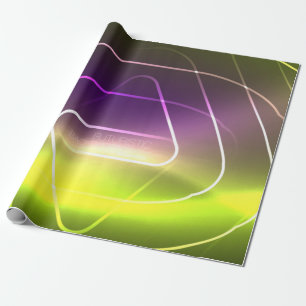 Papier Cadeau Fond de lumières néon brillantes colorées avec l'a