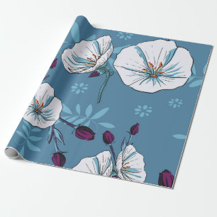 Papier Cadeau Fond de motif fleuri plante botanique sans soudure
