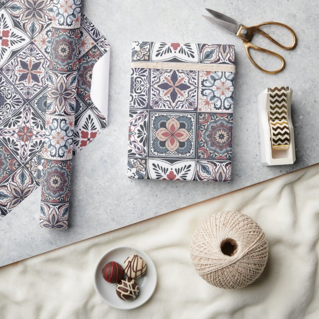 Papier Cadeau Fond d'écran Backsplashes / Talavera inspiré tuile (Artisanat)