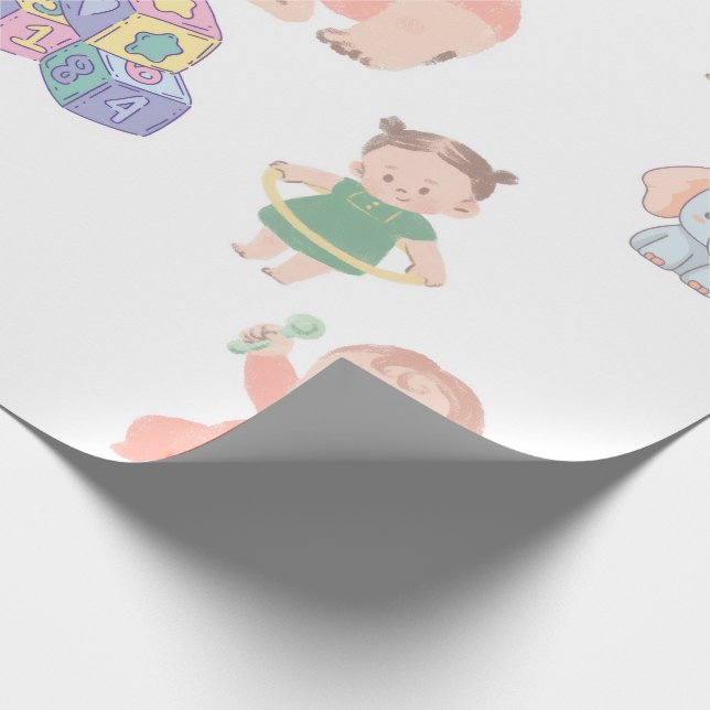 Papier Cadeau Fond d'écran de bébé fille mignon – Adorable et es (Coin)