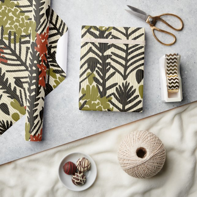 Papier Cadeau Fond d'écran Tropical Olive Grove (Artisanat)