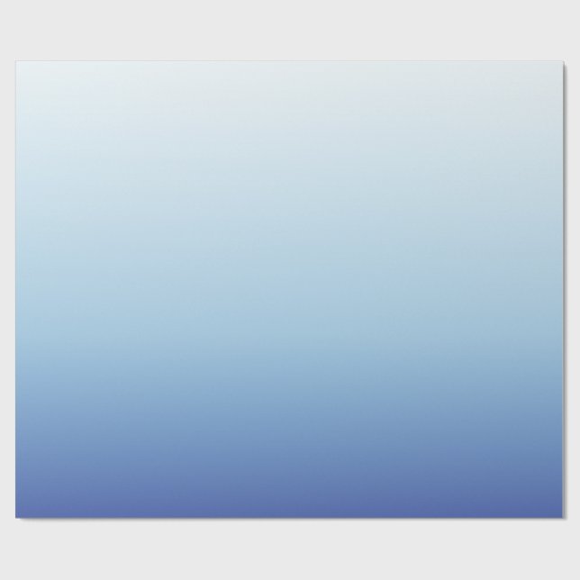 Papier Cadeau Fond dégradé bleu minimal (Plat)
