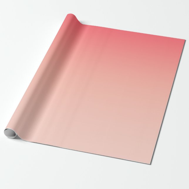 Papier Cadeau Fond dégradé rose et pêche (Déroulé)