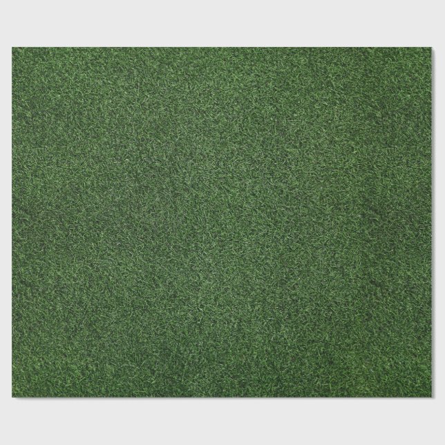 Papier Cadeau Fond d'herbe verte (Plat)
