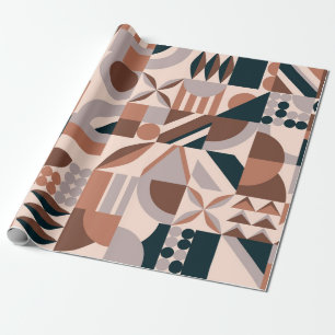 Papier Cadeau Fond en mosaïque de forme géométrique abstraite co