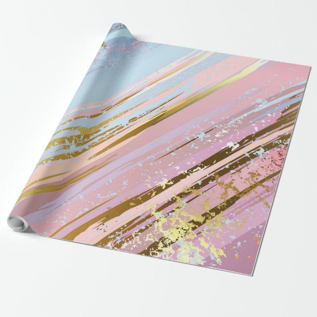 Papier Cadeau Fond rose texturé (Déroulé)