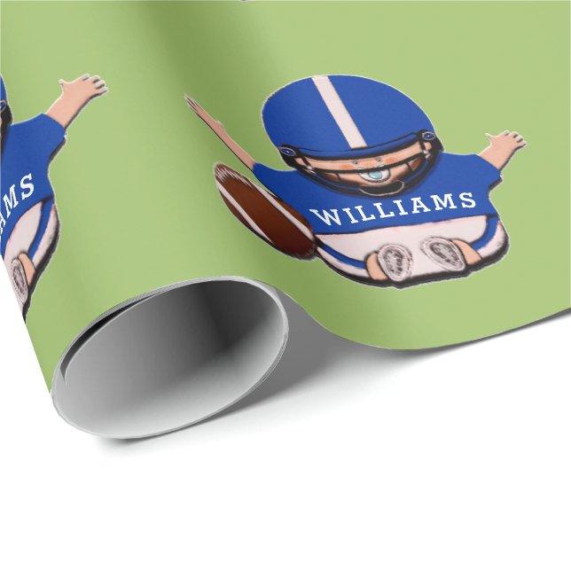 Papier Cadeau Football Bébé (Coin rond)