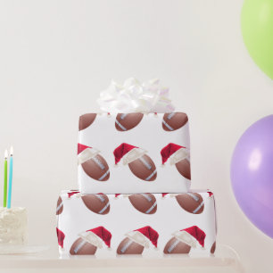 Papier Cadeau Football de Noël Funny Père Noël Holiday Wrappe