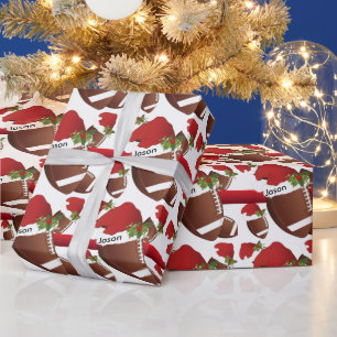 Papier Cadeau Football de Noël   Texte DO-IT-YOURSELF