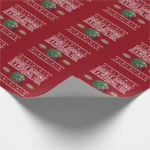 Papier Cadeau Football Double trempage laide doux de Noël