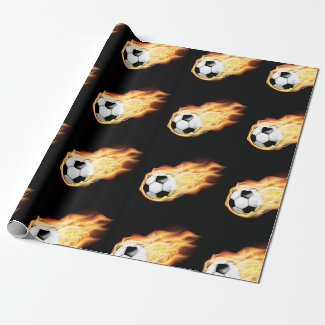 Papier Cadeau Football ou Soccer (Déroulé)