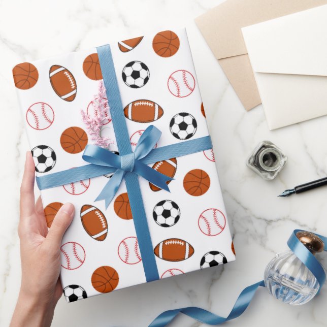 Papier Cadeau Football Sport Motif (Cadeaux)