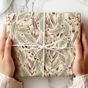 Papier Cadeau Forêt de cerfs