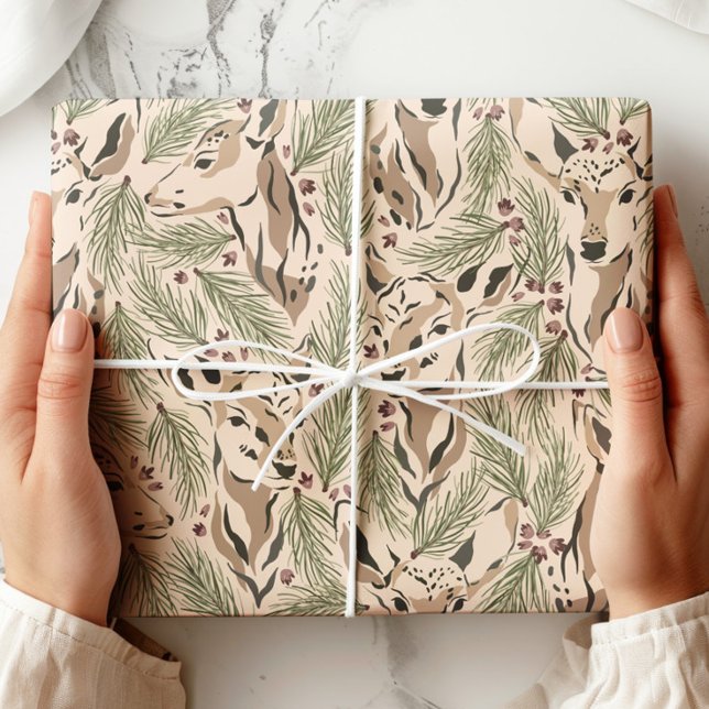 Papier Cadeau Forêt de cerfs (Créateur téléchargé)