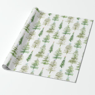 Papier Cadeau Forêt De Neige Couronnée D'Amidon