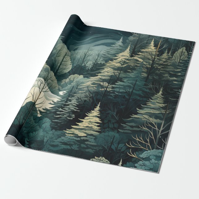 Papier Cadeau Forêt de Noël Waterton (Déroulé)