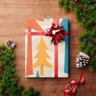 Papier Cadeau Forêt de sapin