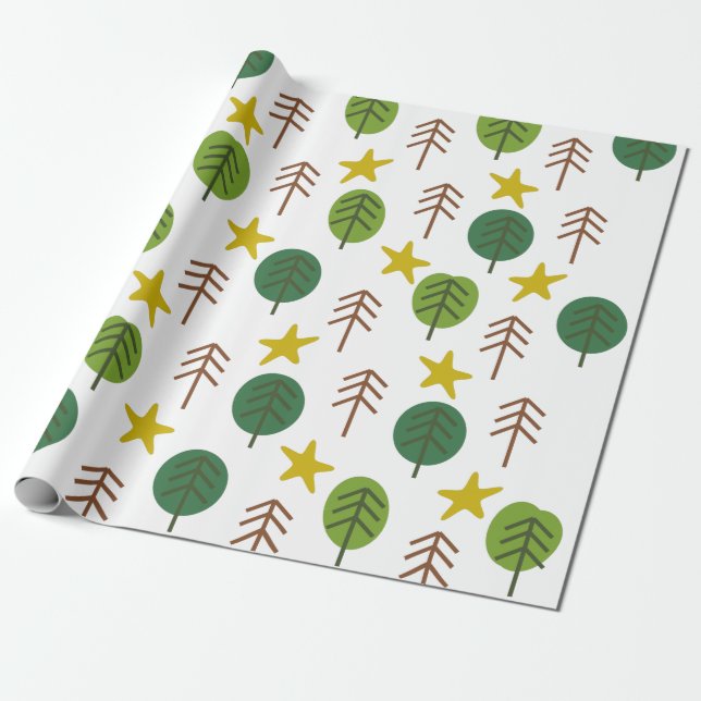 Papier Cadeau Forêt de Scandi (Déroulé)